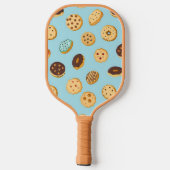 Blauwe Pickleball Paddle met koekjes erop (Achterkant)