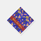 Blauwe picknickservetten voor snacktijd servetten (Hoek)