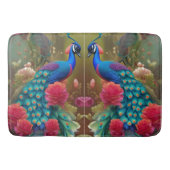 Blauwe piek, roze roze roze tuin badmat (Voorkant)