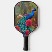 Blauwe piek, roze roze roze tuin pickleball paddle (Achterkant)