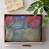 Blauwe piek, roze roze roze tuin tissuepapier (Geschenk)