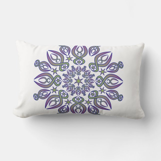Blauwe pieken kussen (Voorkant)
