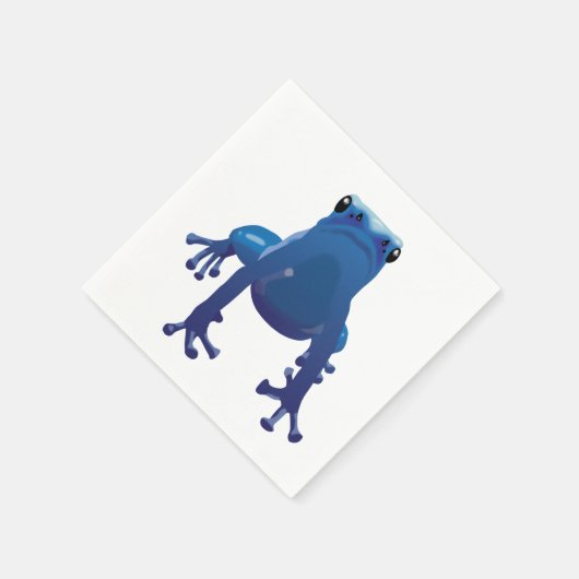 Blauwe pijl kikker servetten (Hoek)