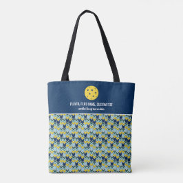 Blauwe pijlen afdrukken Aangepaste Pickleball-pedd Tote Bag