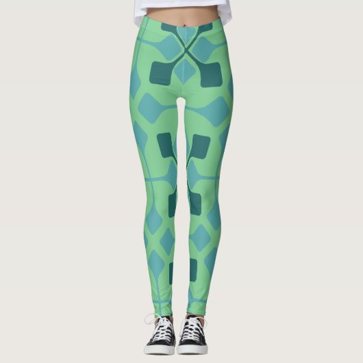 Blauwe pijlen leggings (Voorkant)