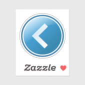 Blauwe Pijlknop - Links Sticker (Vel)