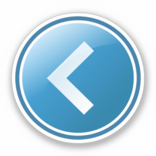 Blauwe Pijlknop - Links Sticker