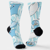 Blauwe pijlstaartroggen onder water sokken (Gebogen)