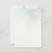 Blauwe pijnbomen uw bericht vakantie  notitiekaartje (Achterkant)