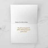 Blauwe pijp kerstkaart feestdagen kaart (Binnen)