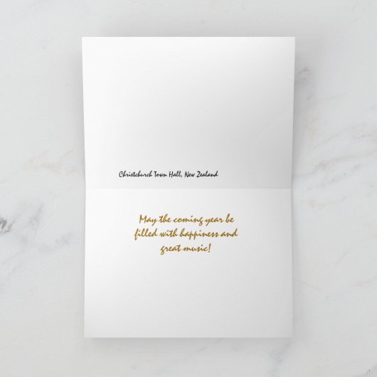 Blauwe pijp kerstkaart feestdagen kaart (Binnen)