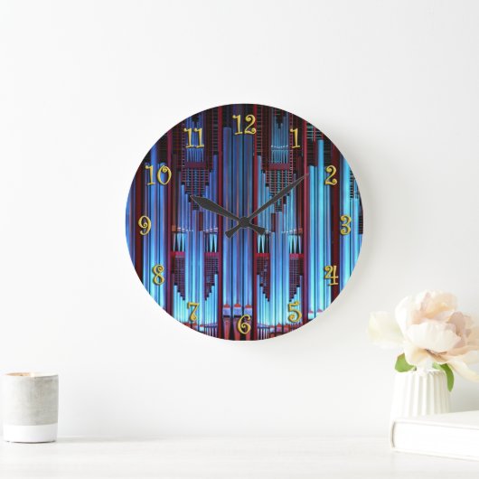 Blauwe pijpen grote klok (Huis)