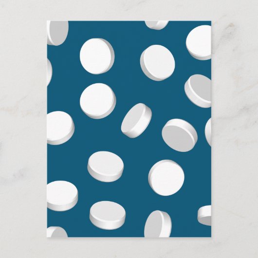 blauwe pillen briefkaart (Voorkant)