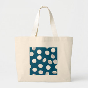blauwe pillen grote tote bag