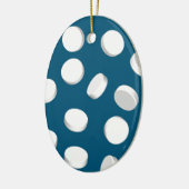 blauwe pillen keramisch ornament (Links)
