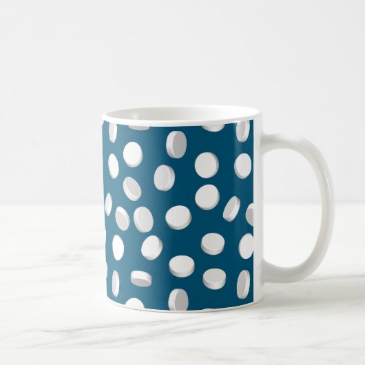 blauwe pillen koffiemok (Rechts)