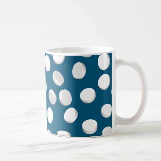 blauwe pillen koffiemok (Rechts)