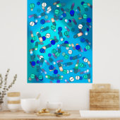 Blauwe Pillen Poster (Keuken)