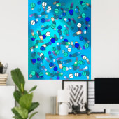Blauwe Pillen Poster (Thuiskantoor)