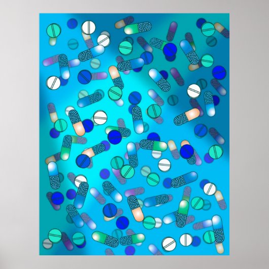 Blauwe Pillen Poster (Voorkant)