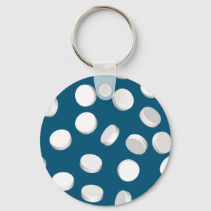 blauwe pillen sleutelhanger