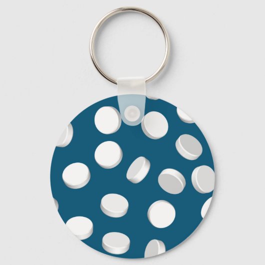 blauwe pillen sleutelhanger (Voorkant)