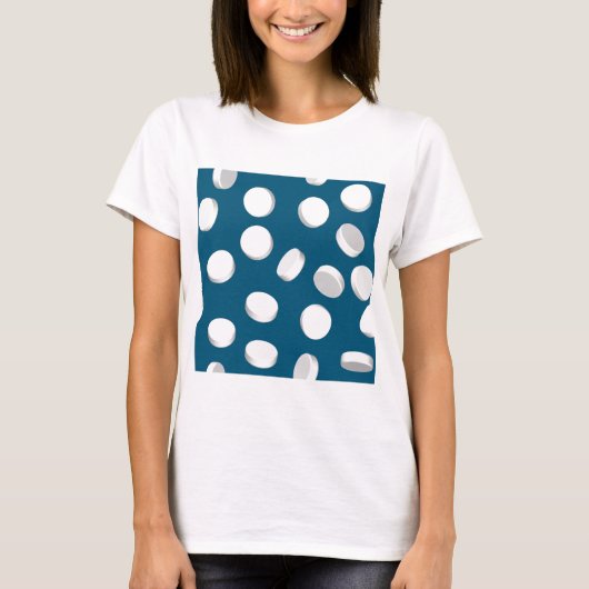 blauwe pillen t-shirt (Voorkant)