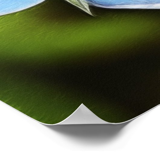 Blauwe pimpernel (Anagallis monelli) Bloemen Poster (Hoek)