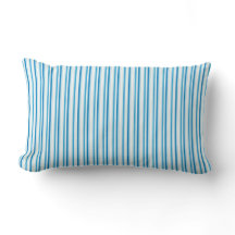 Blauwe pin Stripes Lumbar Pillow
