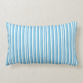 Blauwe pin Stripes Lumbar Pillow Kussen