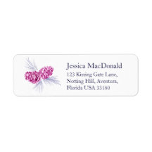 Blauwe pinda's van Navy's winterantwoordetiketten