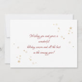 Blauwe pine boomtak Foto Merry Kerstmis (Achterkant)