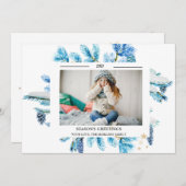 Blauwe pine boomtakken Foto SEIZOON'S GREETINGS (Voorkant / Achterkant)