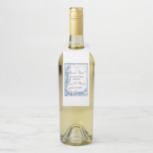 Blauwe Pine Winter Kerstmis Bruiloft Bottle Hanger (Op fles)