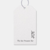 Blauwe Pinecone, Berkentakken, Blauwe Sprigs Cadeaulabel (Achterkant)