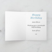 Blauwe pinguïn 6 maanden kaart (Binnen)