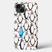 Blauwe pinguïn Case-Mate iPhone case (Achterkant)