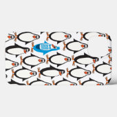 Blauwe pinguïn Case-Mate iPhone case (Achterkant (horizontaal))