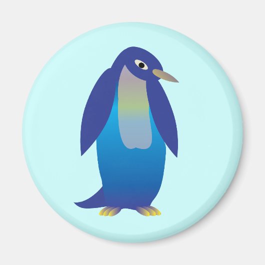blauwe pinguïn magneet (Voorkant)