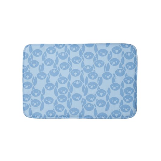 Blauwe pinguïnpatroonachtergrond badmat (Voorkant)