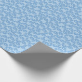 Blauwe pinguïnpatroonachtergrond cadeaupapier (Hoek)