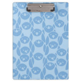 Blauwe pinguïnpatroonachtergrond klembord (Voorkant)