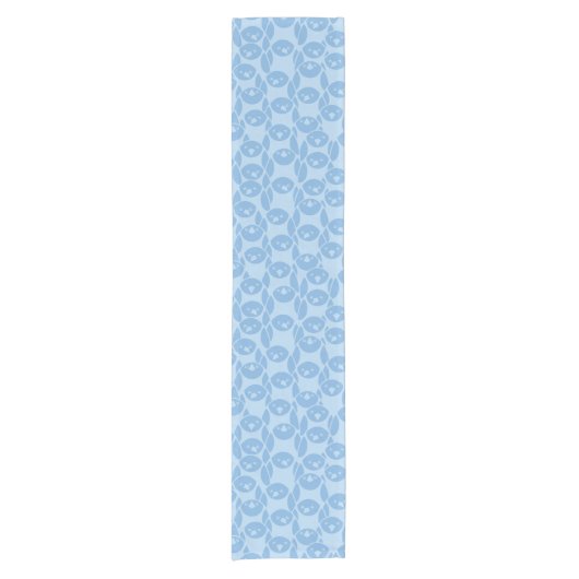 Blauwe pinguïnpatroonachtergrond korte tafelloper (Voorkant)