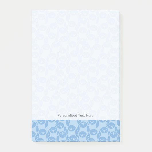 Blauwe pinguïnpatroonachtergrond post-it® notes (Voorkant)
