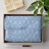 Blauwe pinguïnpatroonachtergrond tissuepapier (Geschenk)