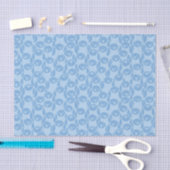 Blauwe pinguïnpatroonachtergrond tissuepapier (Craft)