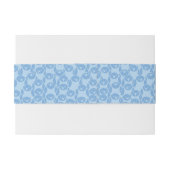 Blauwe pinguïnpatroonachtergrond uitnodigingen wikkel (Achterkant Voorbeeld)