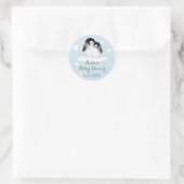 Blauwe pinguïns Baby shower Stickers (Tas)