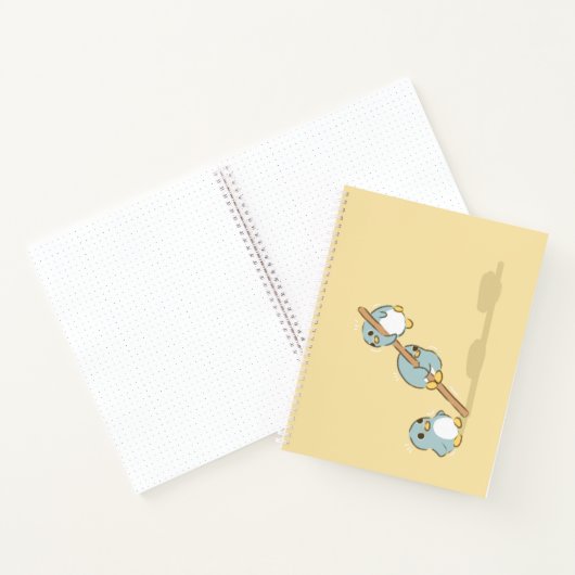 Blauwe pinguïns notitieboek (Binnen)