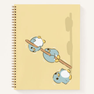 Blauwe pinguïns notitieboek